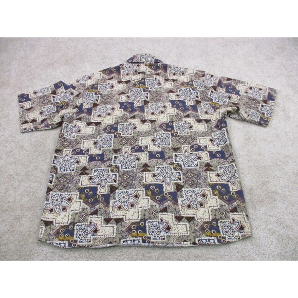 VINTAGE The Territory Ahead Shirt Men Small All Over Graphic Print Button Up USA - Picture 6 of 11